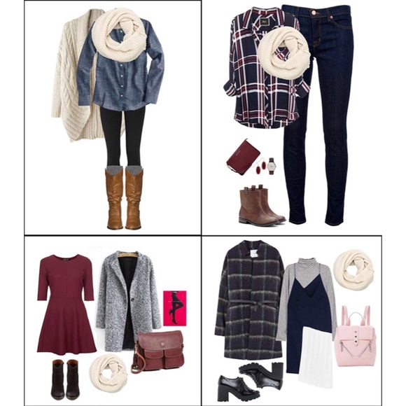 NWT Ivory knit infinity scarf - Picture 5 of 5